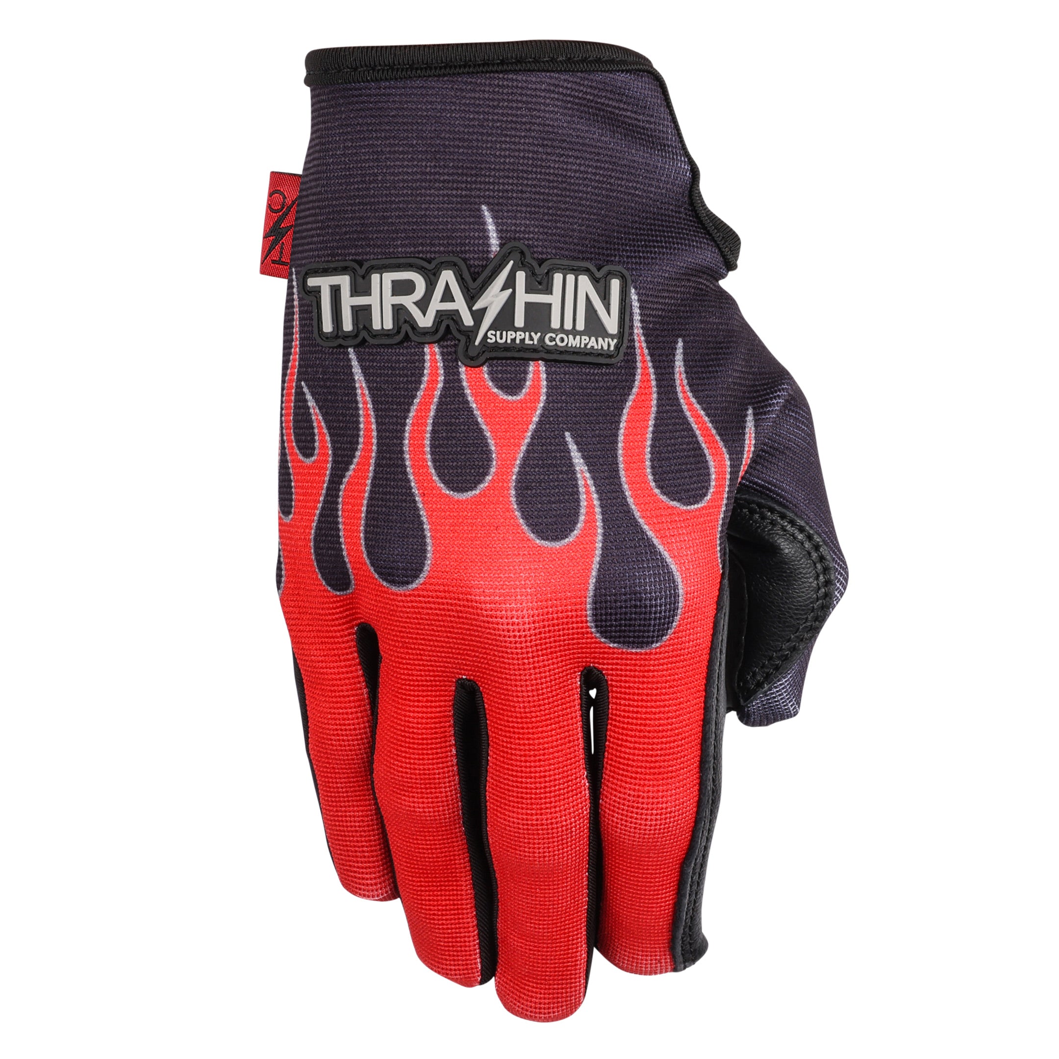 Stealth - Leather Palm - Flame - Red