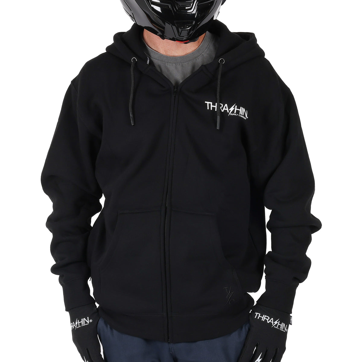 Classic Zip-Up Hoodie - Black