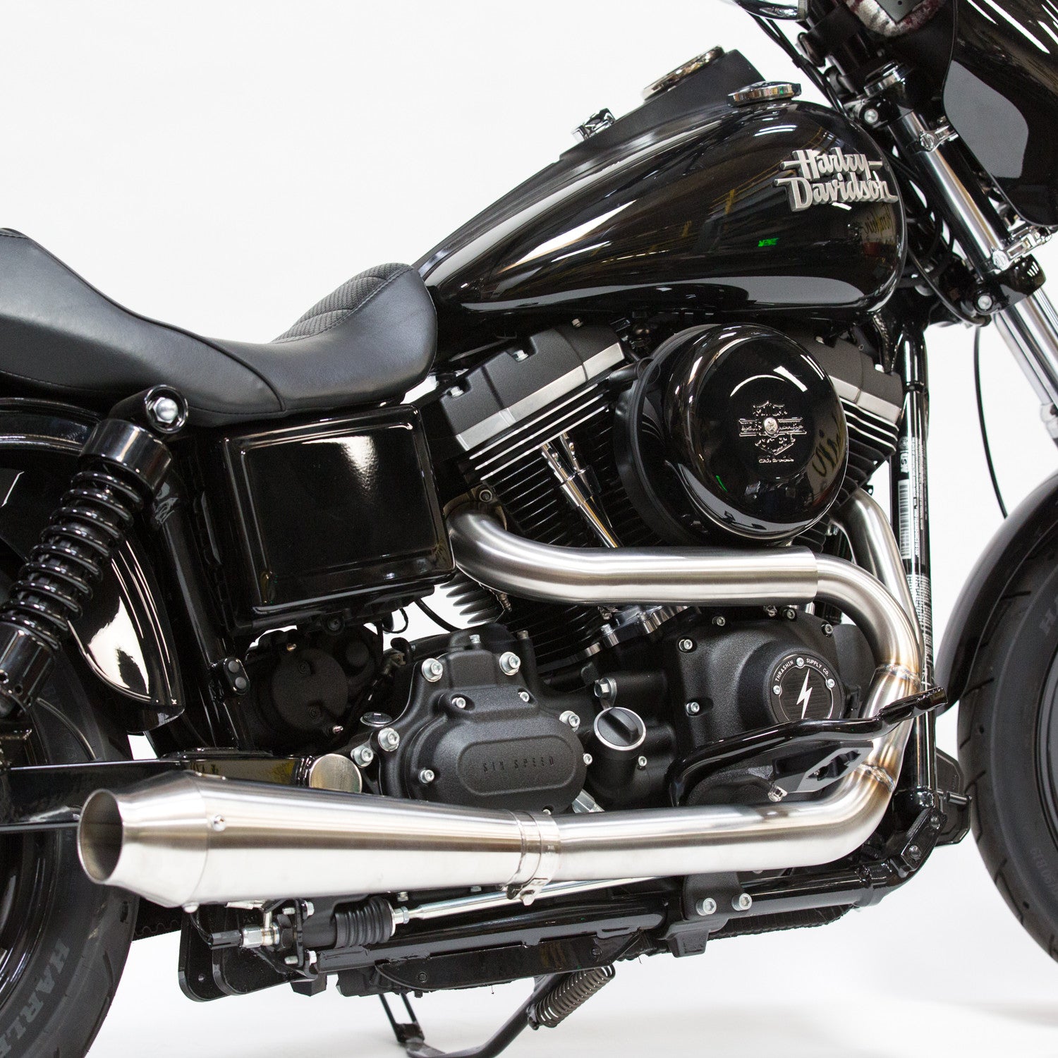 OG Stainless Exhaust w/ Removable Baffle & End Cap - FXR