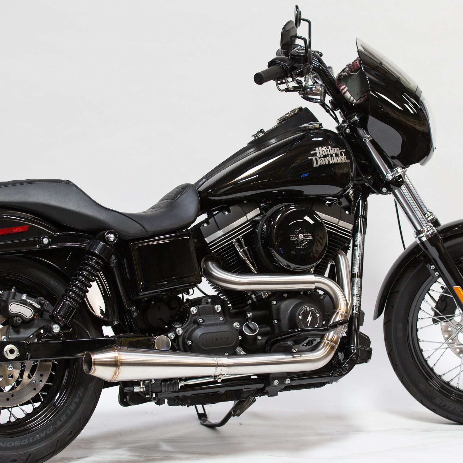 Best 2 into 1 store exhaust for harley dyna